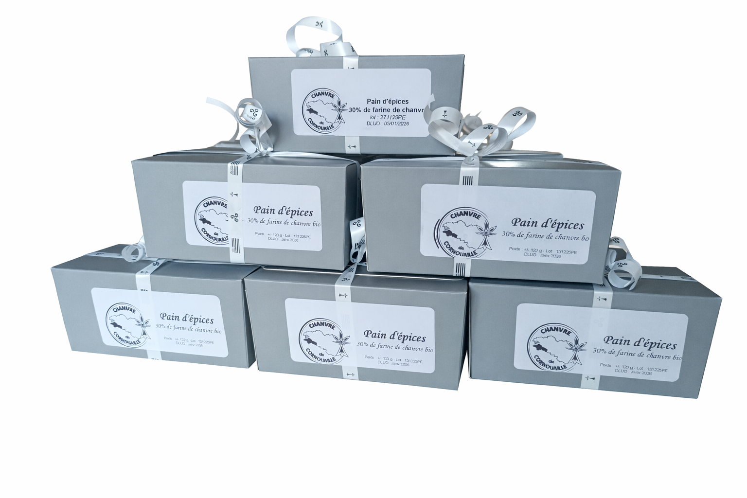 boîte cadeau avec étiquettes personnalisées